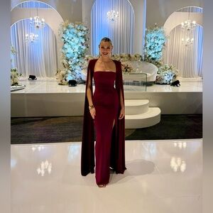 Club L London Burgundy Maxi Dress